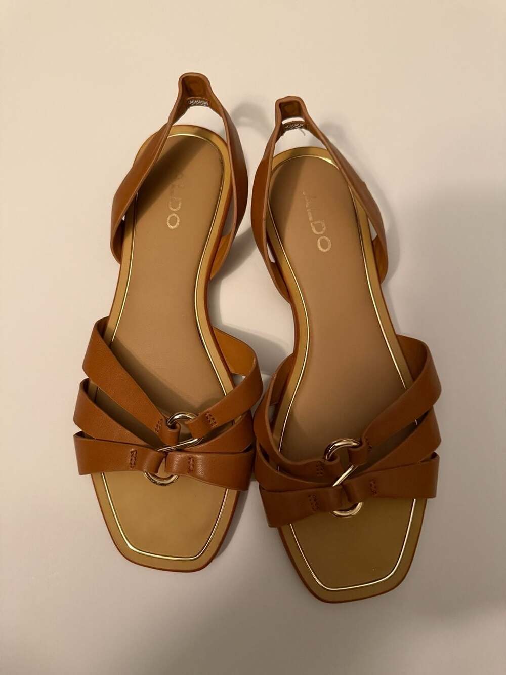 ALDO Nydirarin Medium Brown Women's Flat Sandals Size 6